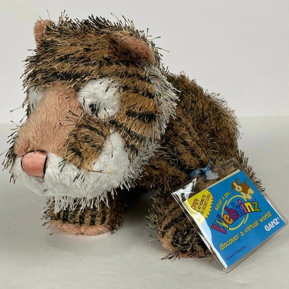 NWT Ganz Webkinz HM032 Original Tiger Stuffed Animal Plush Unused Code - Picture 1 of 6